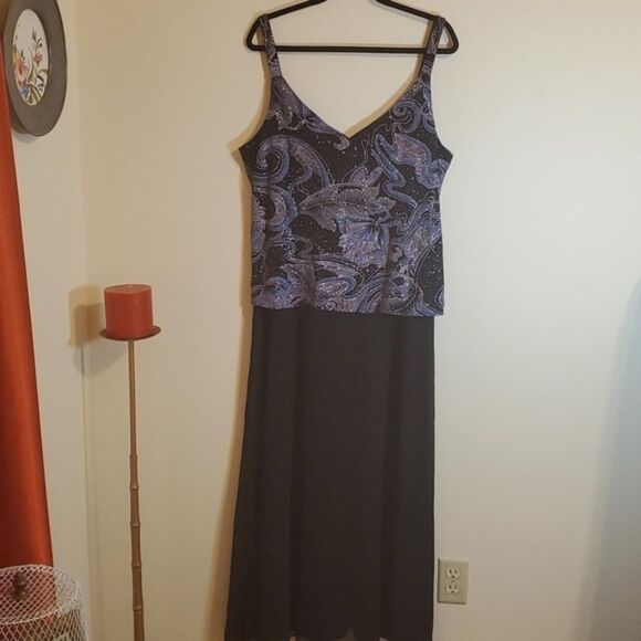 R-m-richards Women's Blue and Black Dress - Picture 6 of 8